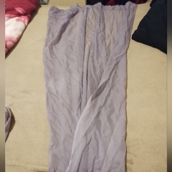 Elegant Sheer Lavender Curtain Panel - Picture 3 of 3